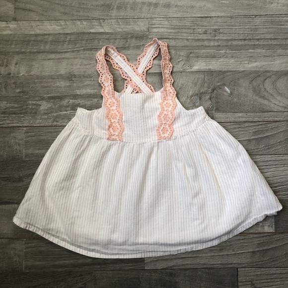 Catherine Malandrino Mini Girls Striped Lace Dress 24M - Picture 1 of 9